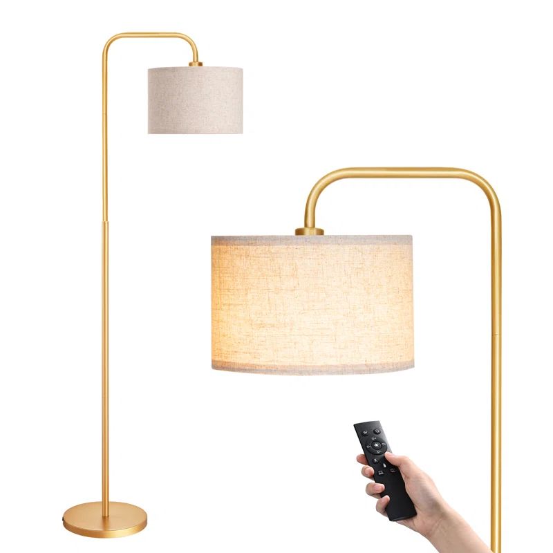 Ellingsworth 63'' Arched/Arc Floor Lamp with Dimmable Bulb and Remote Control | Wayfair North America