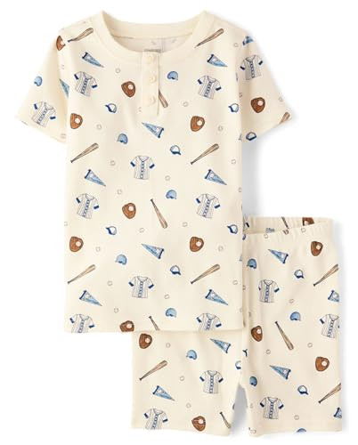 Gymboree Boys' 100% Cotton Short Sleeve Top and Shorts, Gymmies Pajama Set | Amazon (US)
