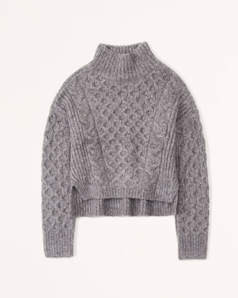 Women's Cable Turtleneck Sweater | Women's Tops | Abercrombie.com | Abercrombie & Fitch (US)