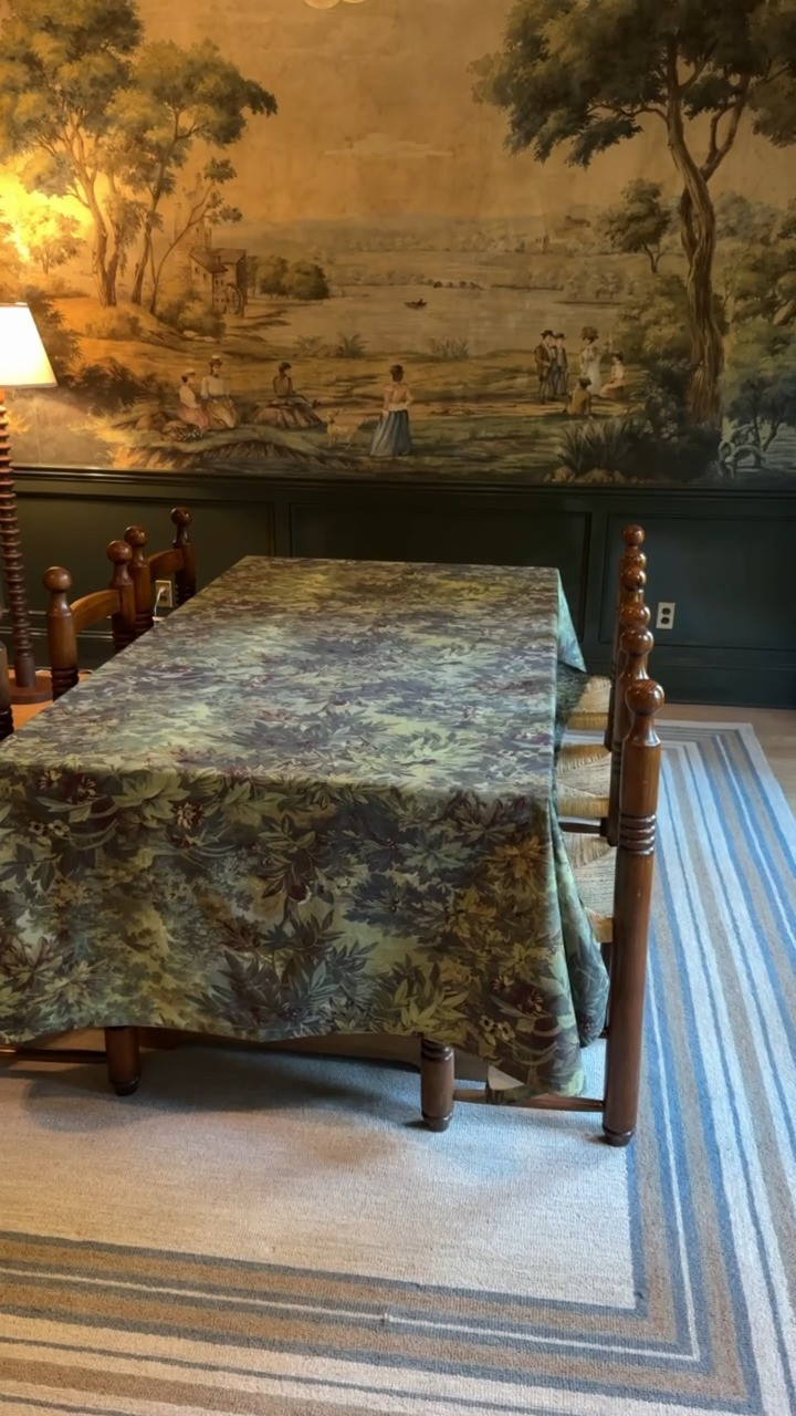 Pt 2 - We're turning our study into a dining room for Thanksgiving! I used a lot of what I had plus this beautiful new tablecloth 😍 Final look to come! Linked everything for you here 🤎 

 

#LTKHoliday #LTKHome #LTKParties