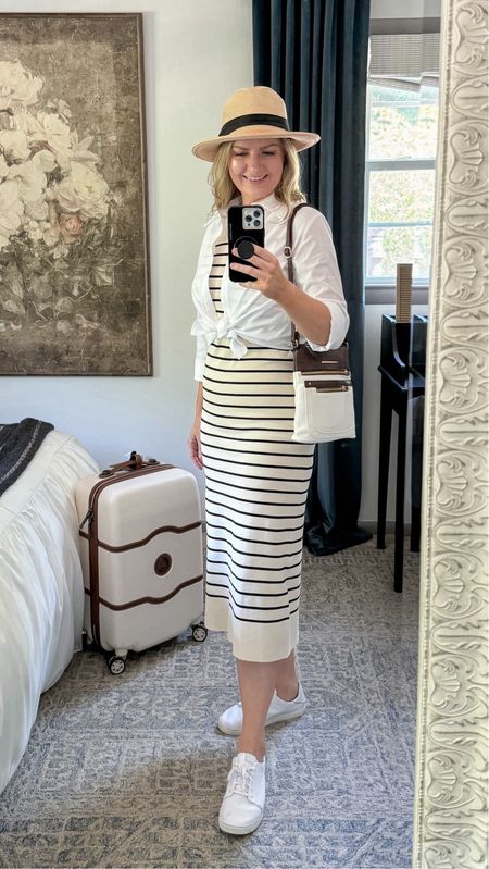 What I’m travel capsule packing for a summer trip in Europe using classic pieces from Walmart! 

This versatile $13 linen look button down and $25 striped tank dress are so cute together. These sneakers are the best to pair with dresses and so comfortable. 
#walmartfashion

#LTKtravel #LTKeurope