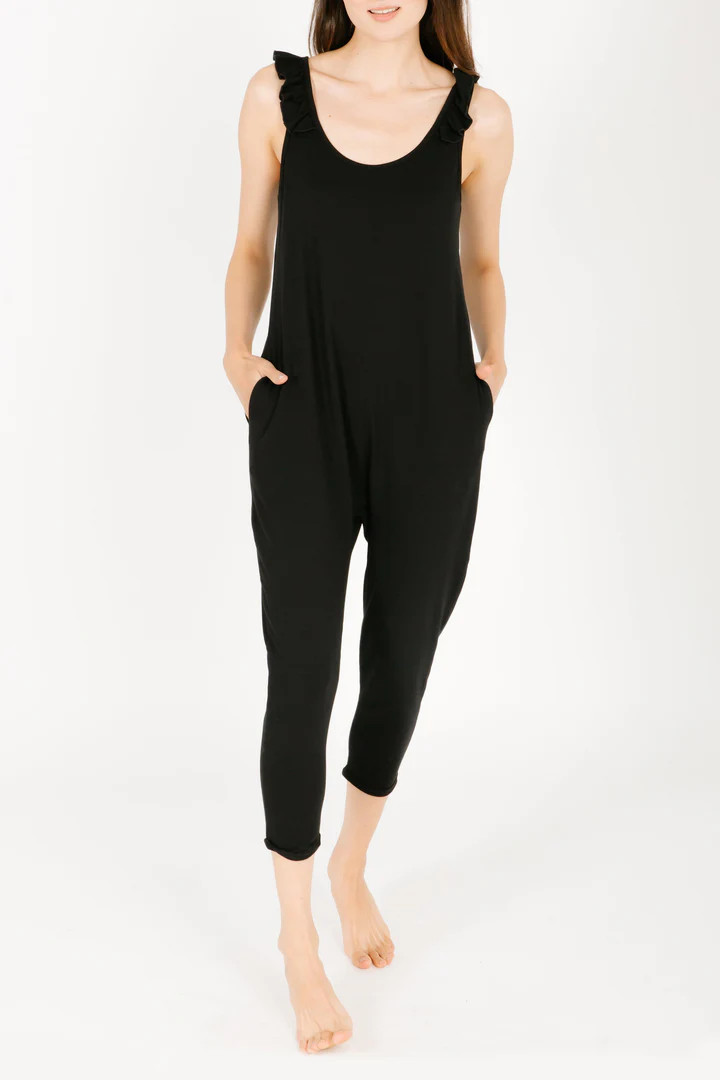 Smash + Tess | The Sweetheart Romper in Midnight Black | SMASH+TESS CA
