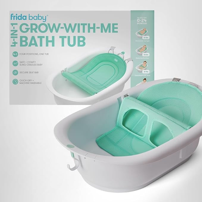 Frida Baby 4-in-1 Grow-with-Me Baby Bathtub, Baby Tub for Newborns to Toddler with Removable Bath... | Amazon (US)