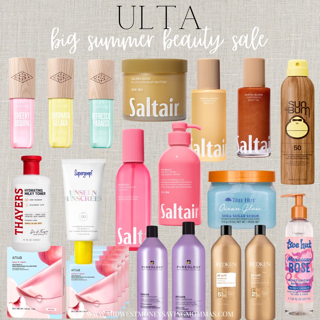 Big summer beauty sale @ulta 

Sol de janeiro salt air thayers pureology hair care shampoo conditioner face masks skincare beauty sunscreen @Supergoop!

#LTKselfcare #LTKBeauty #LTKSaleAlert