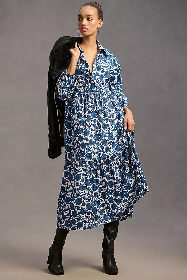 The Bettina Tiered Shirt Dress | Anthropologie (US)