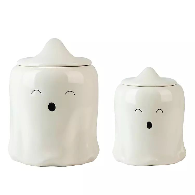 New! Cute Ghost Canisters, Set of 2 | Kirkland's Home