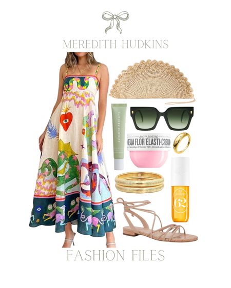 meredith hudkins, summer fashion, spring outfit, ootd, vacation outfit, resort, swimsuit coverup, pink maxi dress, flower earrings, skincare, lip moisturizer, sunglasses, womens fashion, woven handbag, purse, nude wrap sandals, gold ring, y2k, vacation outfit, resort outfit

#LTKfindsunder50 #LTKsalealert #LTKstyletip