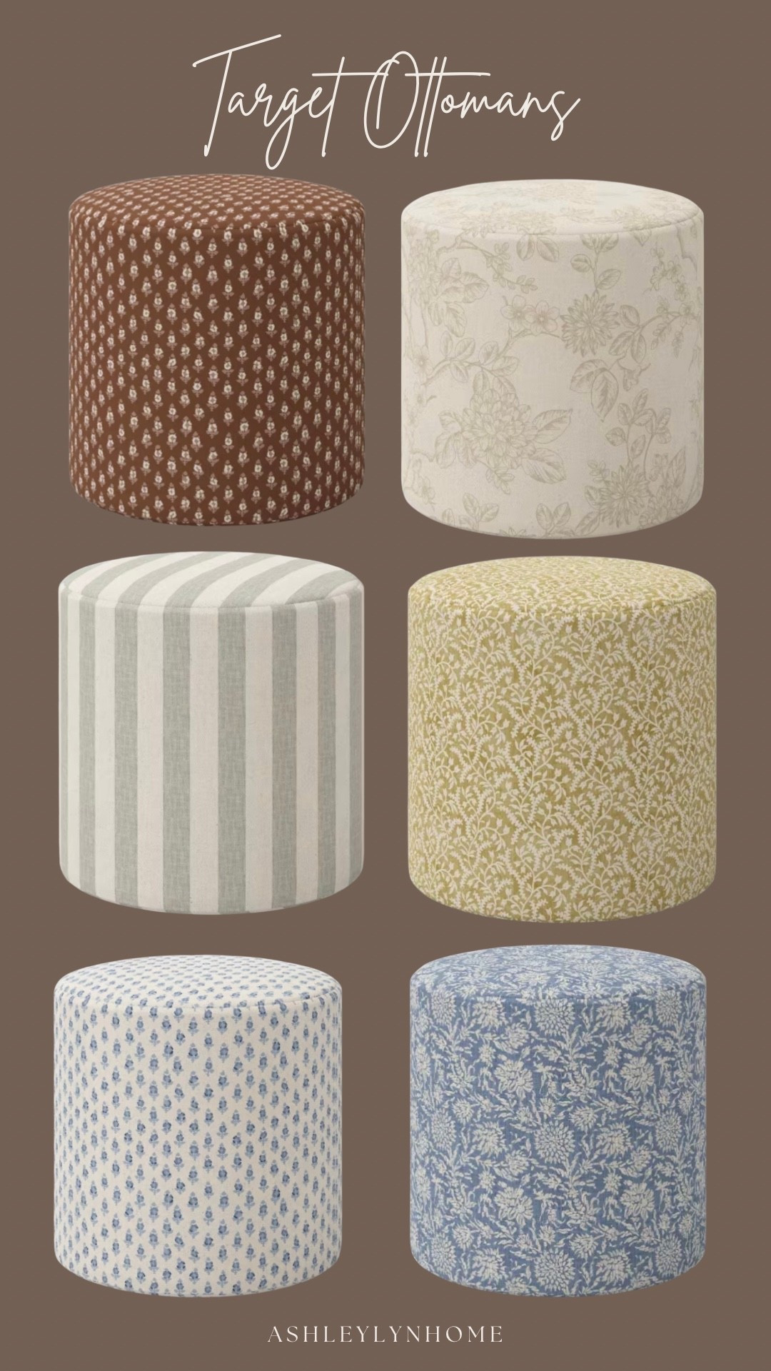 Block print target ottomans 

#LTKHome