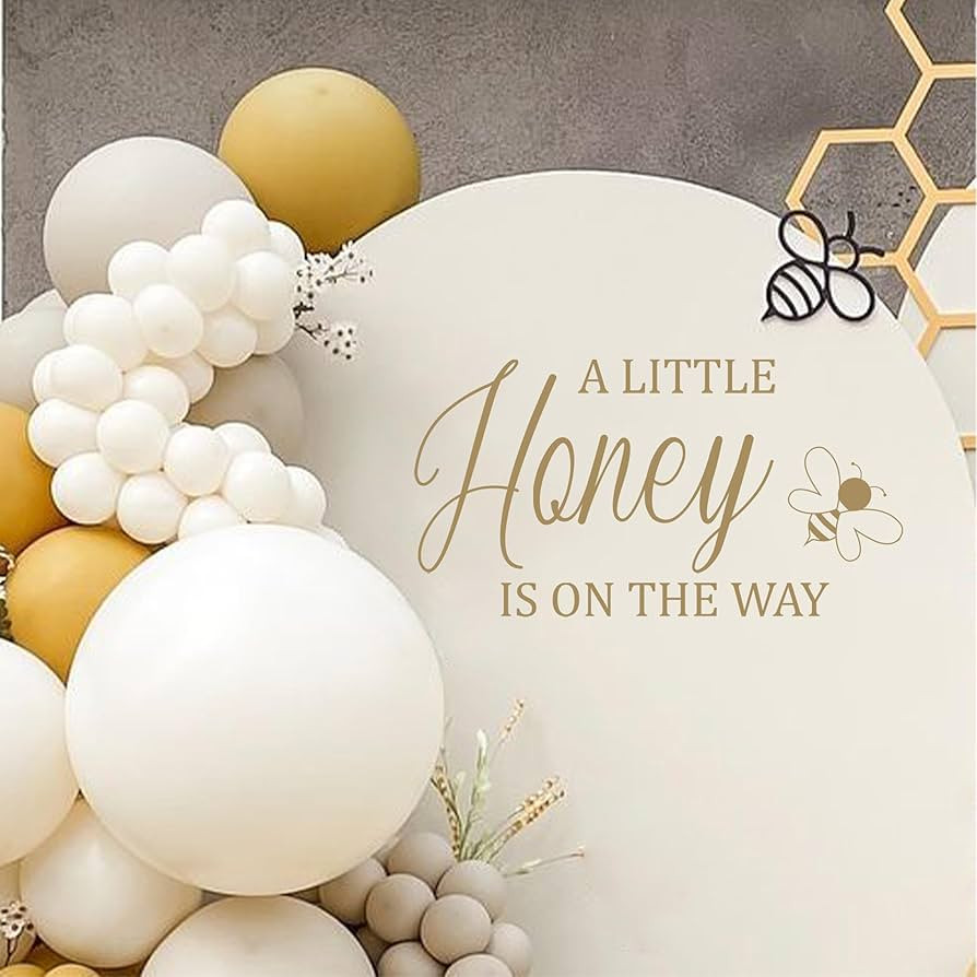 A Little Honey is on The Way Baby Shower Party Decal Sign,Gender Reveal Girl or Boy Baby Shower D... | Amazon (US)