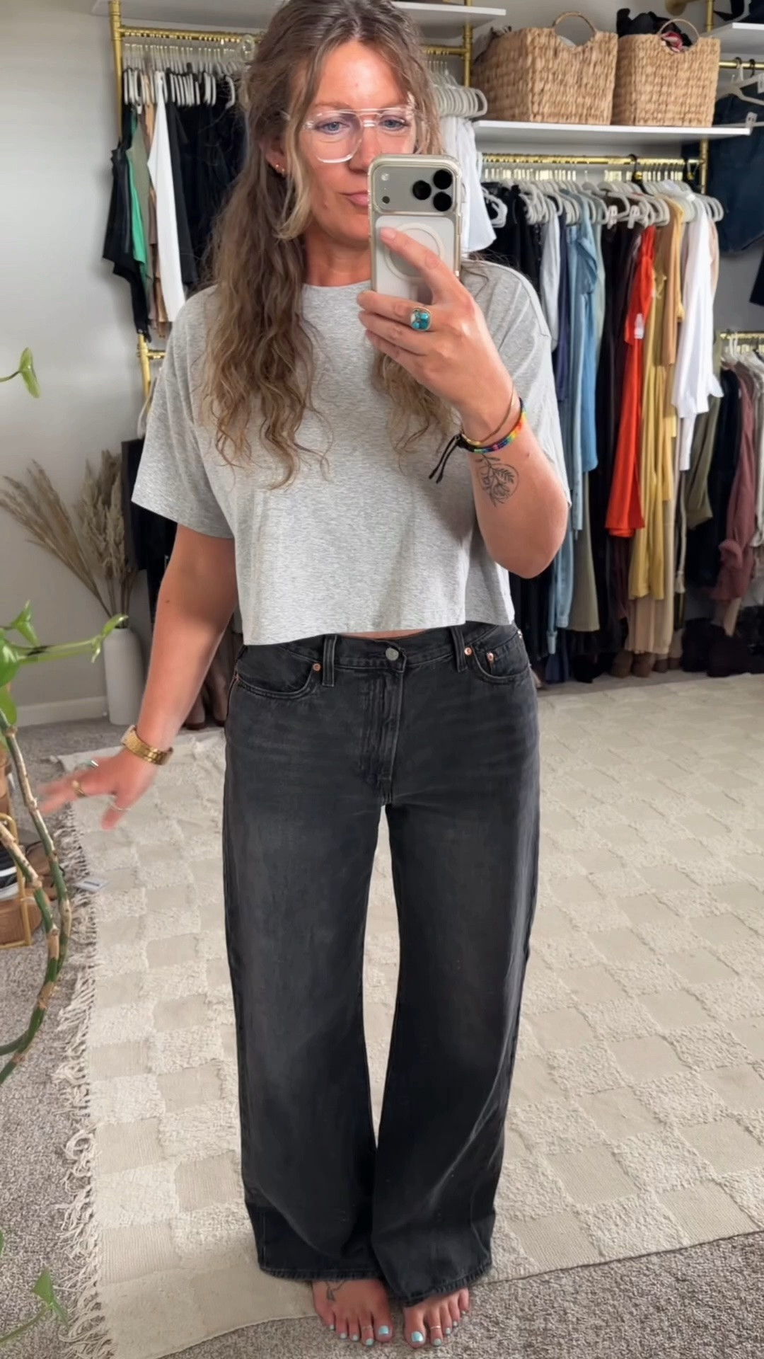 Large tee, 31x33 jeans

#LTKTall #LTKOver40 #LTKSaleAlert