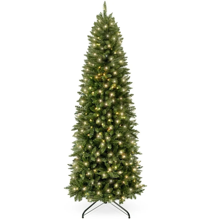 Best Choice Products 6ft Prelit Pencil Christmas Tree, Spruce Style Holiday Decor w/ 618 Tips, 25... | Walmart (US)