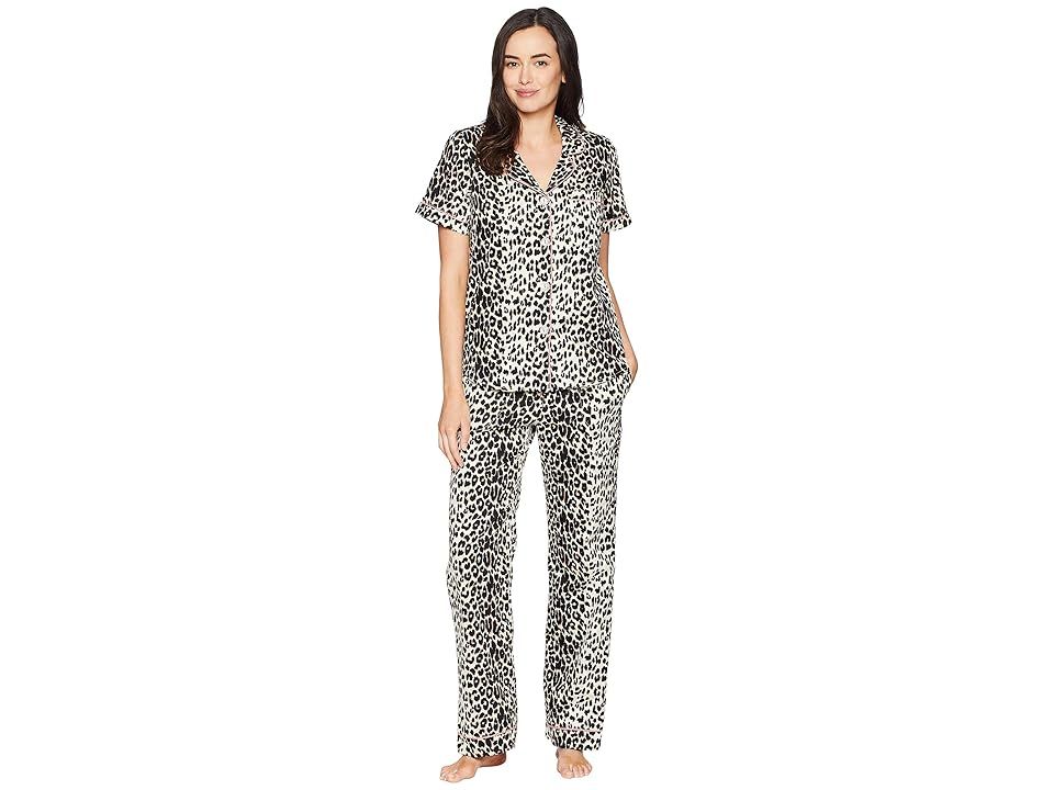 BedHead Short Sleeve Classic Pajama Set (Wild Leopard) Women's Pajama Sets | 6pm