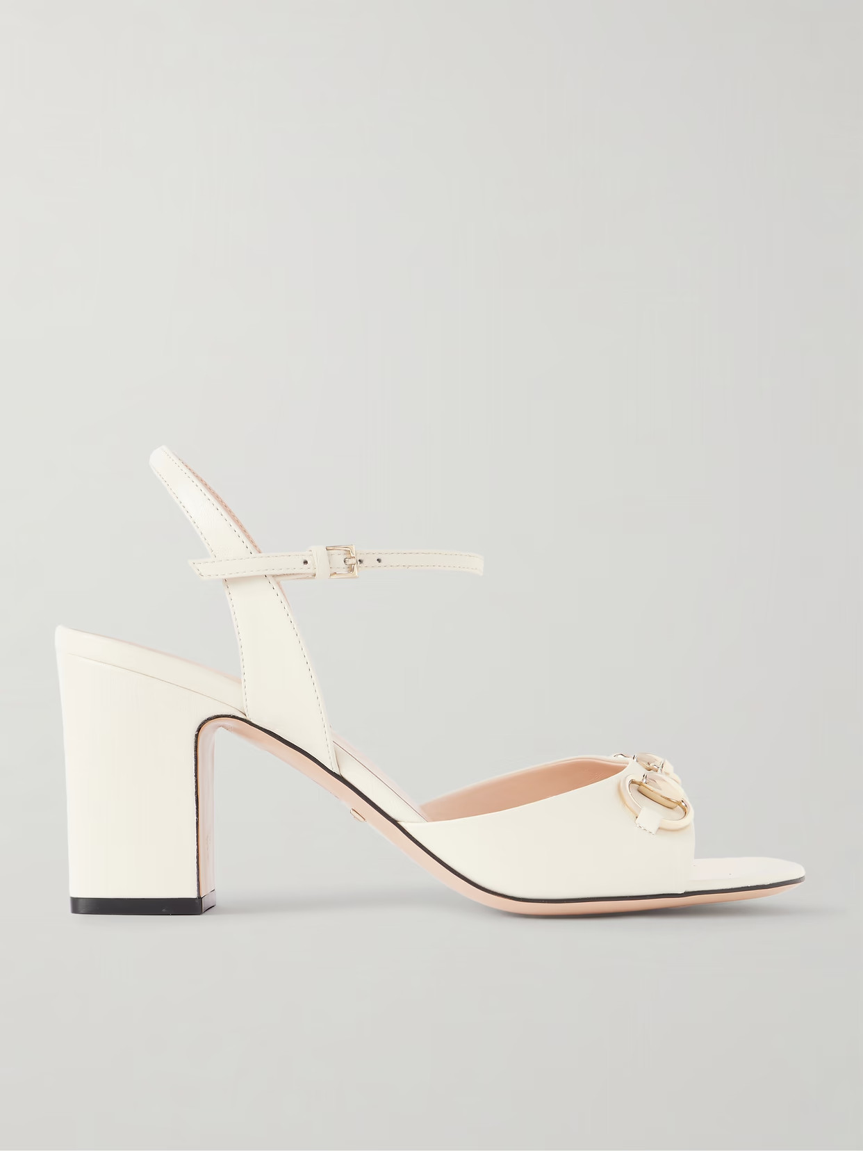 Gucci - Lady Horsebit-embellished Leather Sandals - Neutrals | NET-A-PORTER (US)