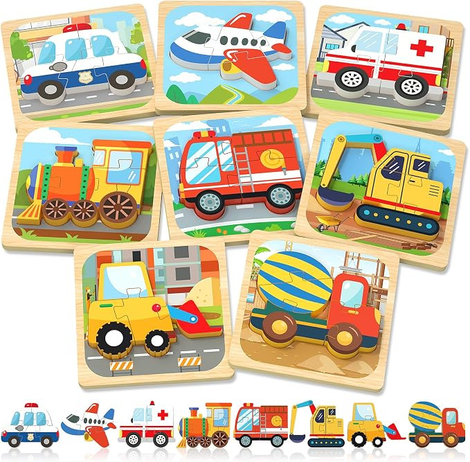 Benresive Wooden Toddler Puzzles, Montessori Toys for 1 2 3 Year Old Boys, Toys for 1 2 3 Year Ol... | Amazon (US)