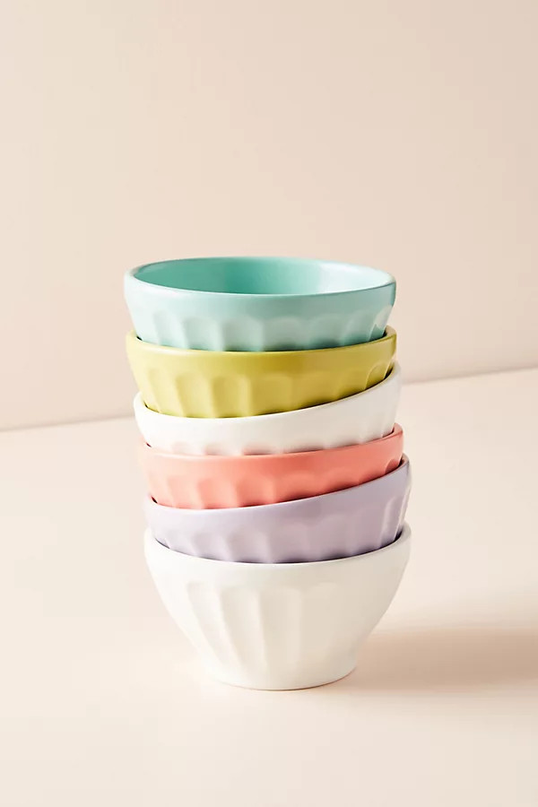 Matte Latte Bowls, Set of 6 By Anthropologie in Assorted Size SET OF 6 | Anthropologie (US)