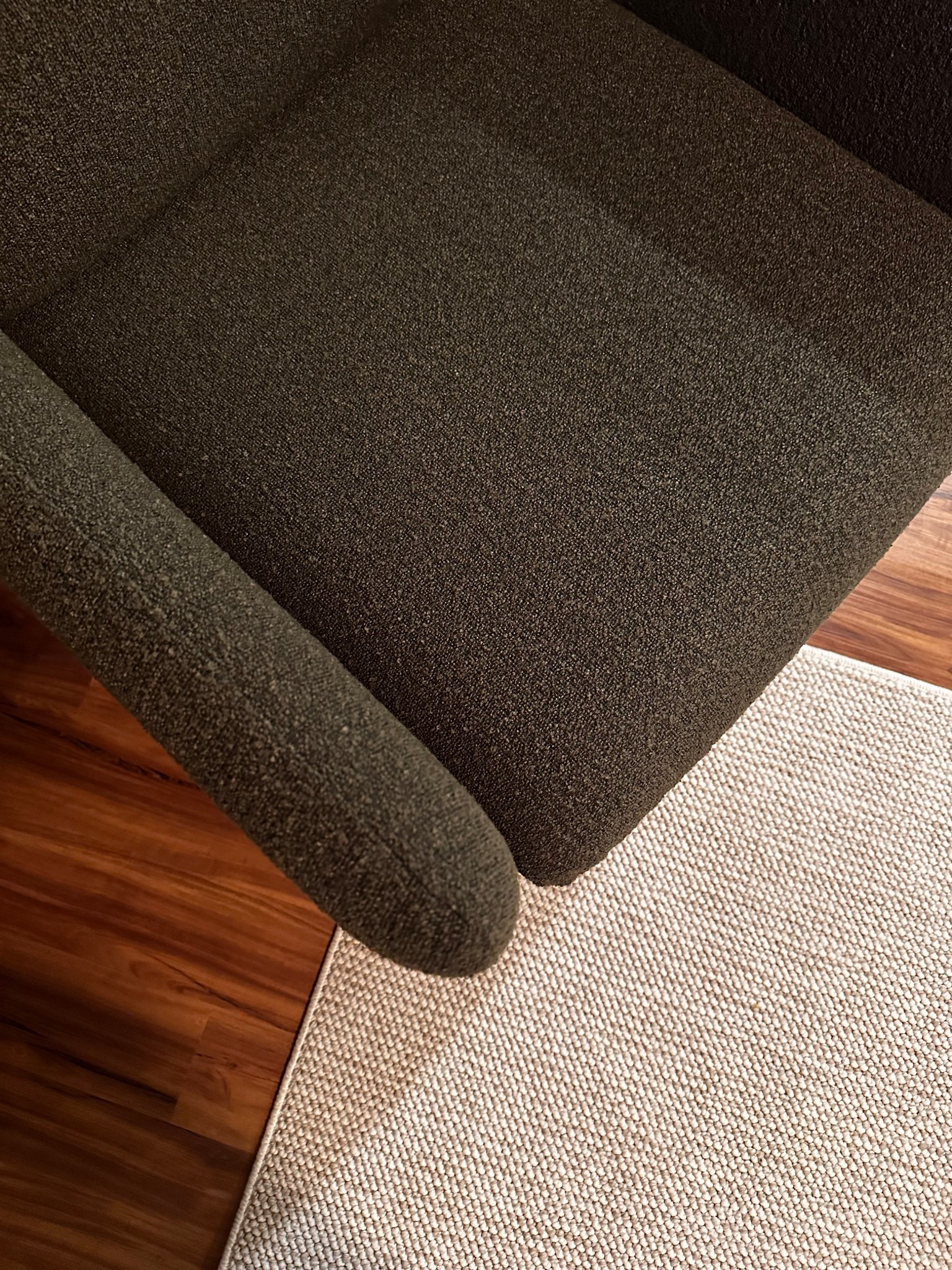 If you’re looking for cozy look no further! This rug is like walking on a cloud. It’s extremely soft and durable. Make sure you use a rug pad for extra cushion and to keep it from moving around. I used a thin pad but you could always go a little thicker for more cushion!

 Neutral rugs, textured rugs, best rug ever, soft rugs, cozy rugs, cozy living room, cozy homes, home design, chairs, green chairs, cozy chairs

#LTKStyleTip #LTKSaleAlert #LTKHome