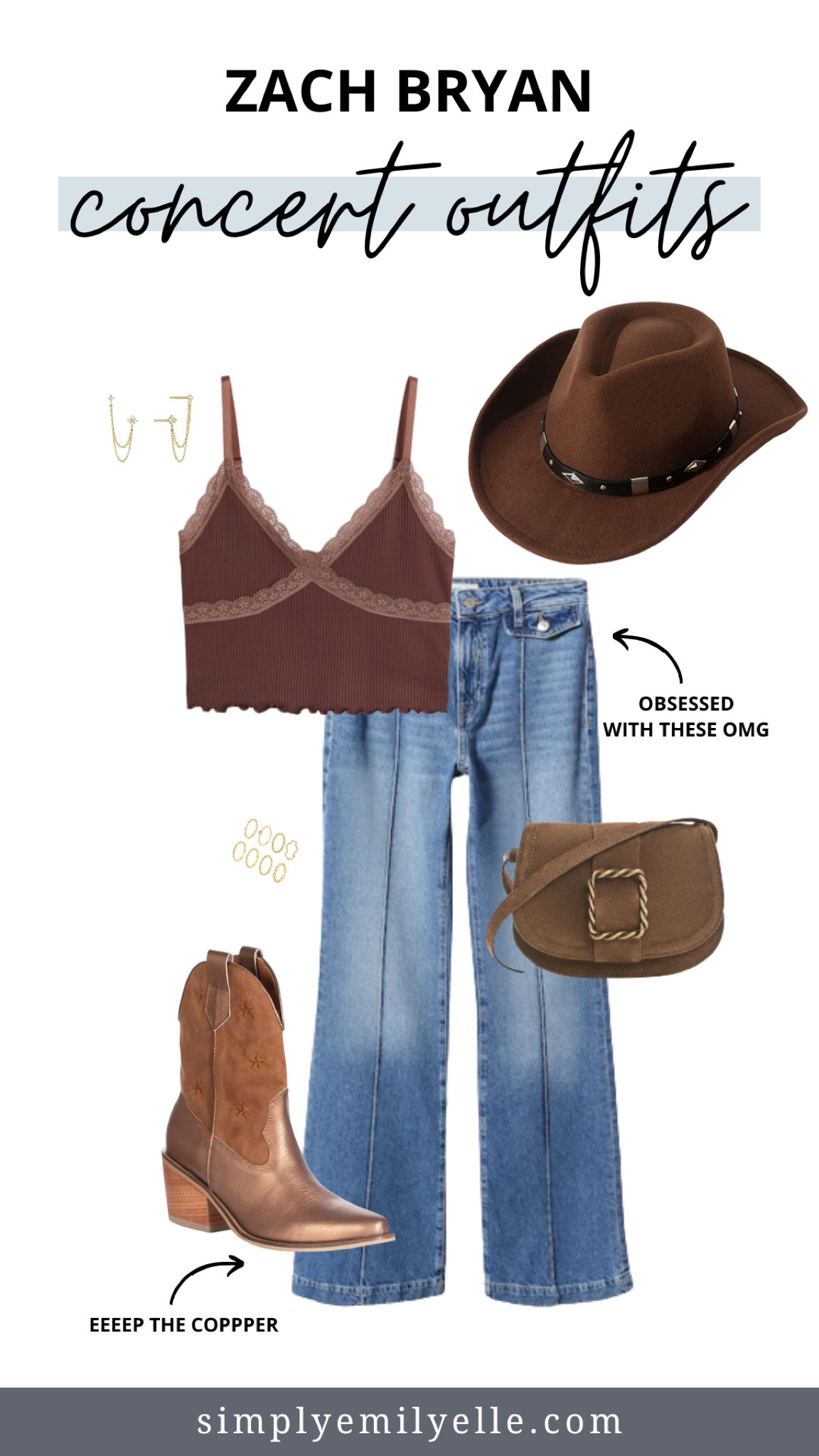 Country concert outfit idea, country concert outfit, cowgirl boots, cowgirl hat, country concert outfit Inspo, flare jeans, brown cowgirl boots, brown cowgirl hat

#LTKFind #LTKSeasonal #LTKFestival