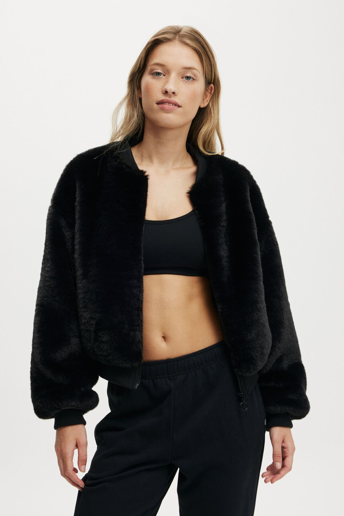 Ariel Faux Fur Bomber Jacket | Cotton On (US)