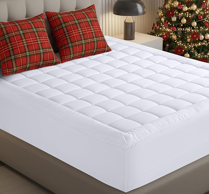 Utopia Bedding King Mattress Pad, Quilted Fitted Premium Mattress Protector, Deep Pocket Cover St... | Amazon (US)