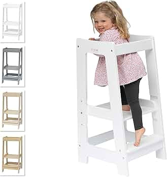 Stepup Baby Montessori Toddler Tower Kitchen Wooden Helper Step Stool, Adjustable Toddler Steps w... | Amazon (US)