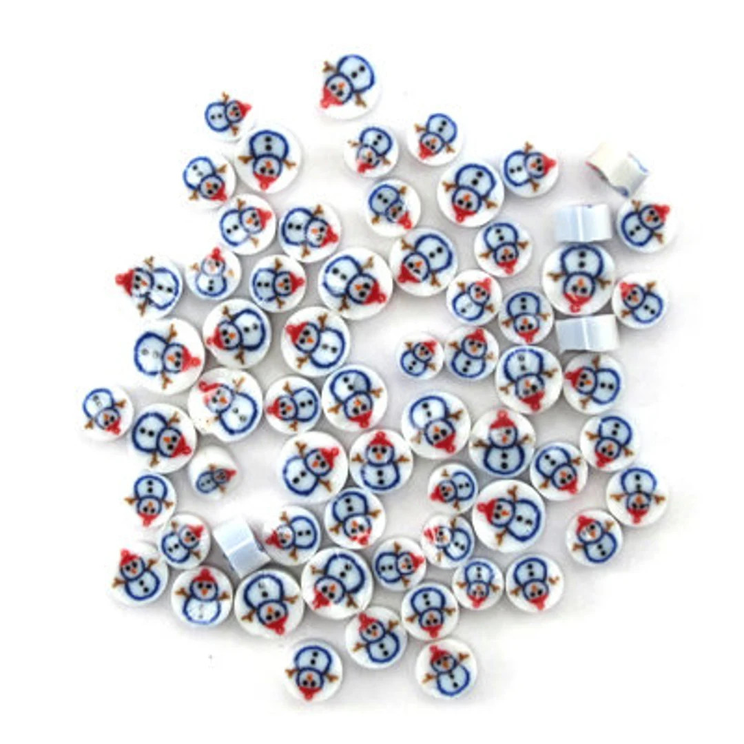 Snowman Millefiori - COE 90 Bullseye Fusible Glass | Etsy (US)