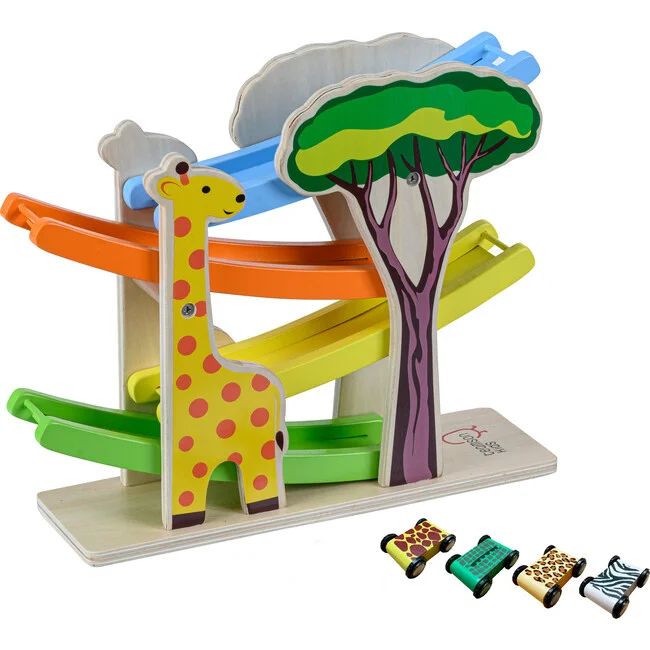 Preschool Play Lab Safari Animal Ramp Racer with Animal Print Cars | Maisonette