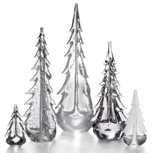 Simon Pearce Modern Classic Glass Family of Trees - Set of 5 | Kathy Kuo Home
