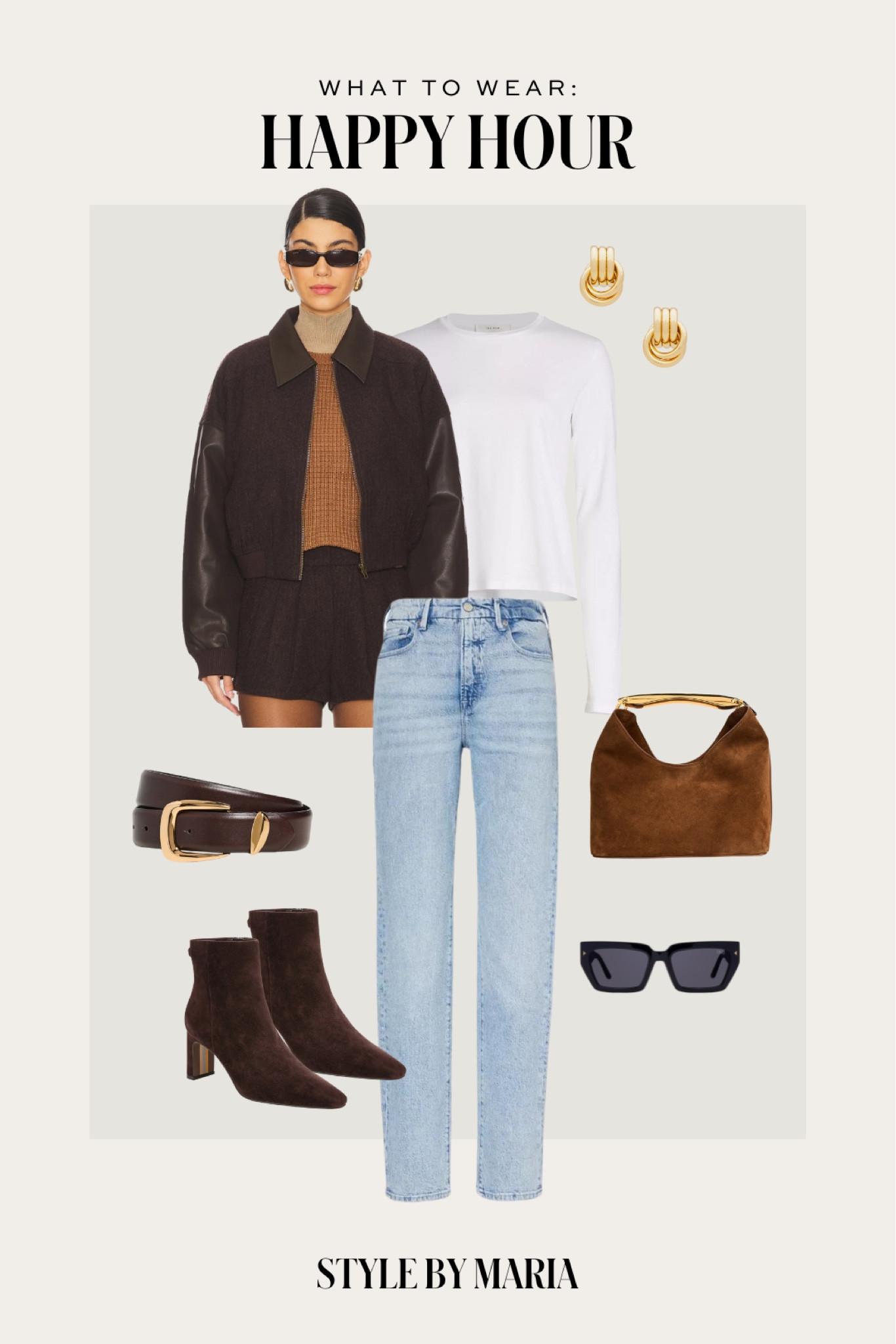 Fall outfit ideas
Astr the label bomber jacket
White tee
Good American jeans
Sam Edelman suede booties
Shopbop suede handbag
Madewell belt 

#LTKSeasonal #LTKStyleTip #LTKItBag
