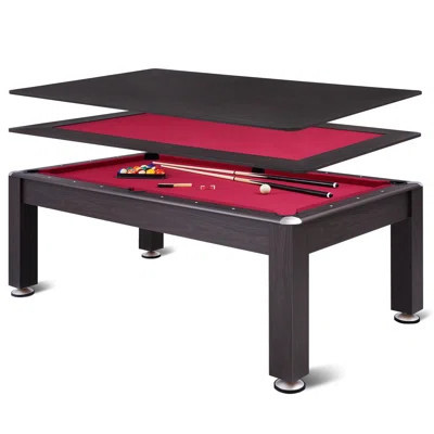 84" 3-in-1 Multi Game Pool Table with Dining/Poker Top | Wayfair North America