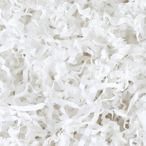 White Crinkle Cut Paper Shred Filler (1/2 LB)，Crinkle Paper for Gift Box, Shredded Paper Filler, Gift Basket Filler,Gift Wrapping | Amazon (US)