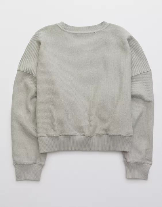 Aerie New Love Corded Cropped Crew Sweatshirt | American Eagle Outfitters (US & CA)