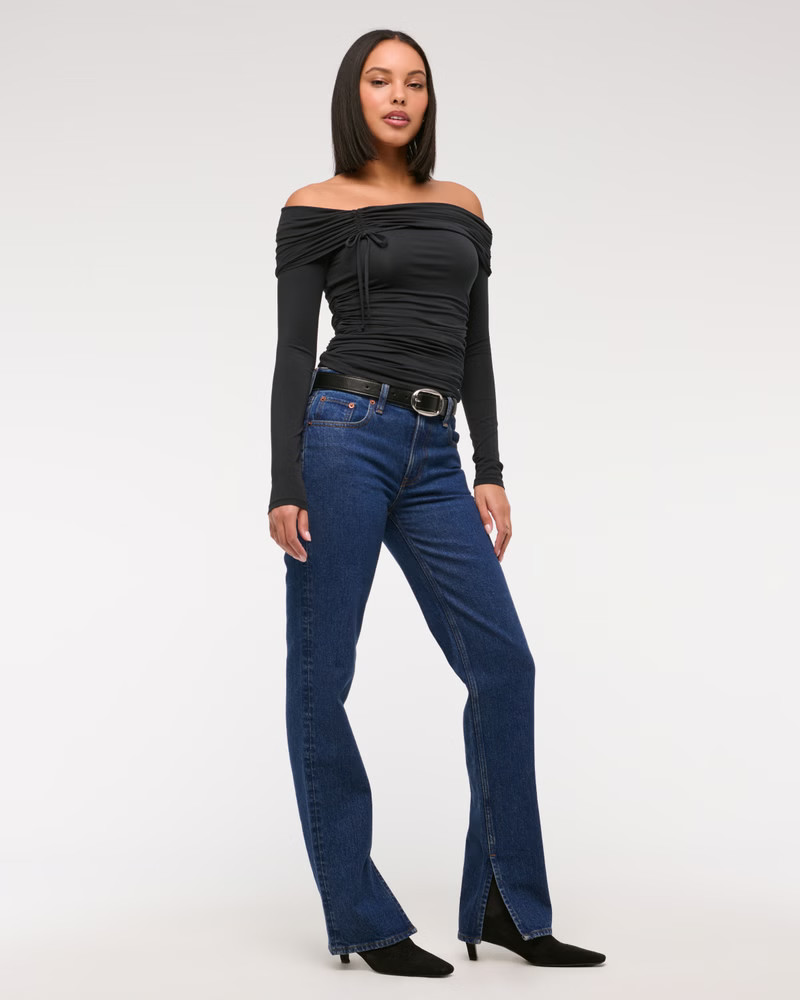 Mid Rise 90s Straight Jean | Abercrombie & Fitch (US)