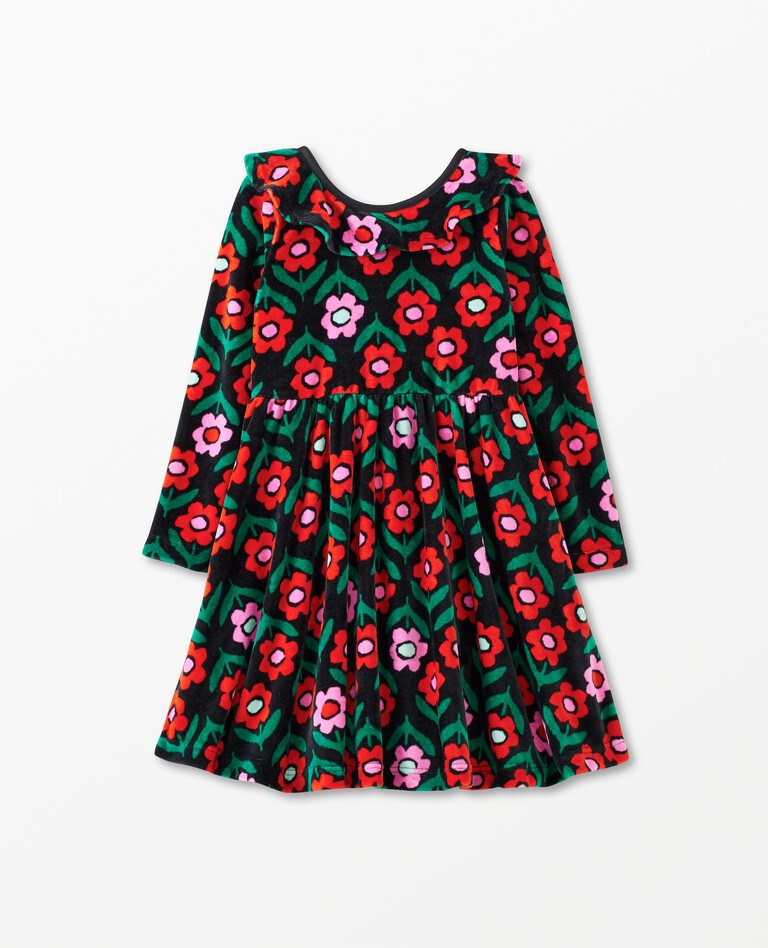 Print Velour Super Soft Skater Dress | Hanna Andersson
