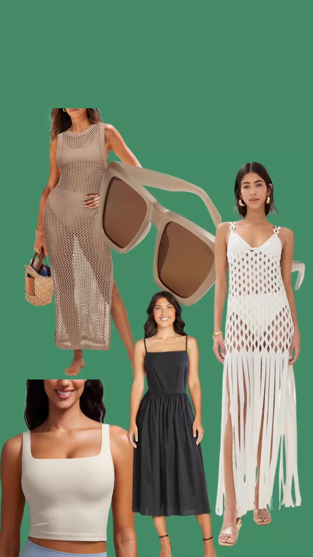 My Fave 5’s for Summer ☀️🖤
Neutral cover-up ✔️ White cover-up ✔️
Timeless sunnies ✔️ Little black dress (under $30 👀) ✔️
The long-line bra top that does. it. all. ✔️

Basically… effortless style on autopilot. #summeruniform

#LTKSaleAlert #LTKOver40 #LTKStyleTip