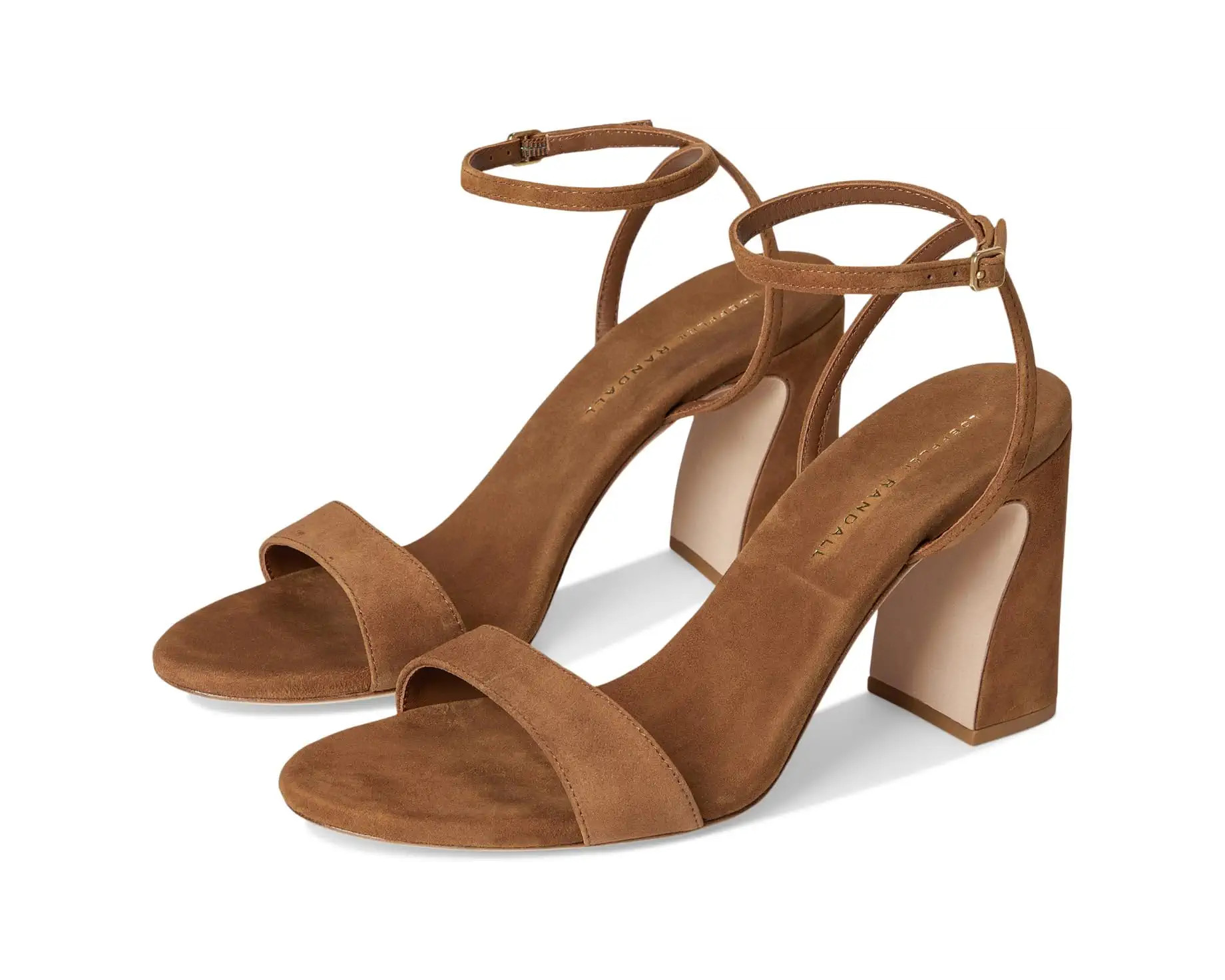 Malia Curved Heel Simple Sandals With Ankle Wrap | Zappos