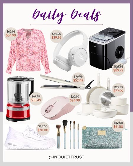 Catch these deals on this pink floral top, ice maker, hair straightener, running shoes, pastel blue purse, and more! 
#beautypicks #homefinds #springsale #officeessentials

#LTKsalealert #LTKhome #LTKstyletip