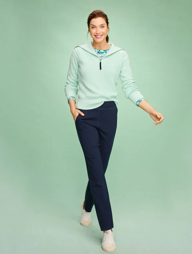 Tech Stretch Straight Leg Pull-On Pants | Talbots