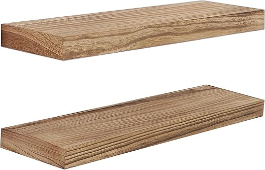 NIUBEST Floating Shelves Large, 23.6 Inch Farmhouse Wall Shelves, Rustic Wooden Wall Mounted Shel... | Amazon (US)
