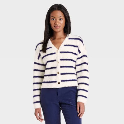 Women's Fuzzy Party Cardigan - A New Day™ | Target
