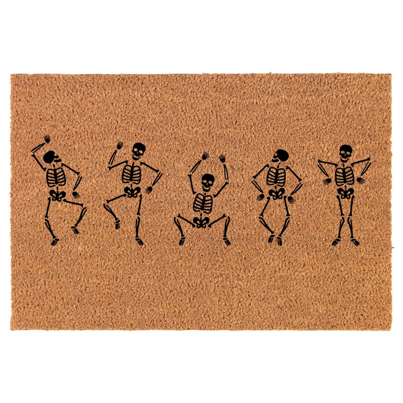 Dancing Skeletons Halloween Coir Doormat Door Mat Entry Mat Housewarming Gift Wedding Gift New Ho... | Etsy (US)