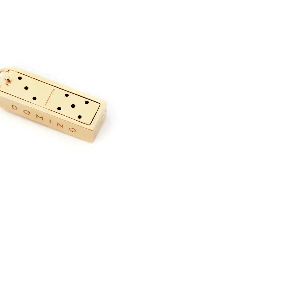 Domino Charm | Gold Vermeil Domino Box | Sterling Silver Dominos | Jet Set Candy (US)