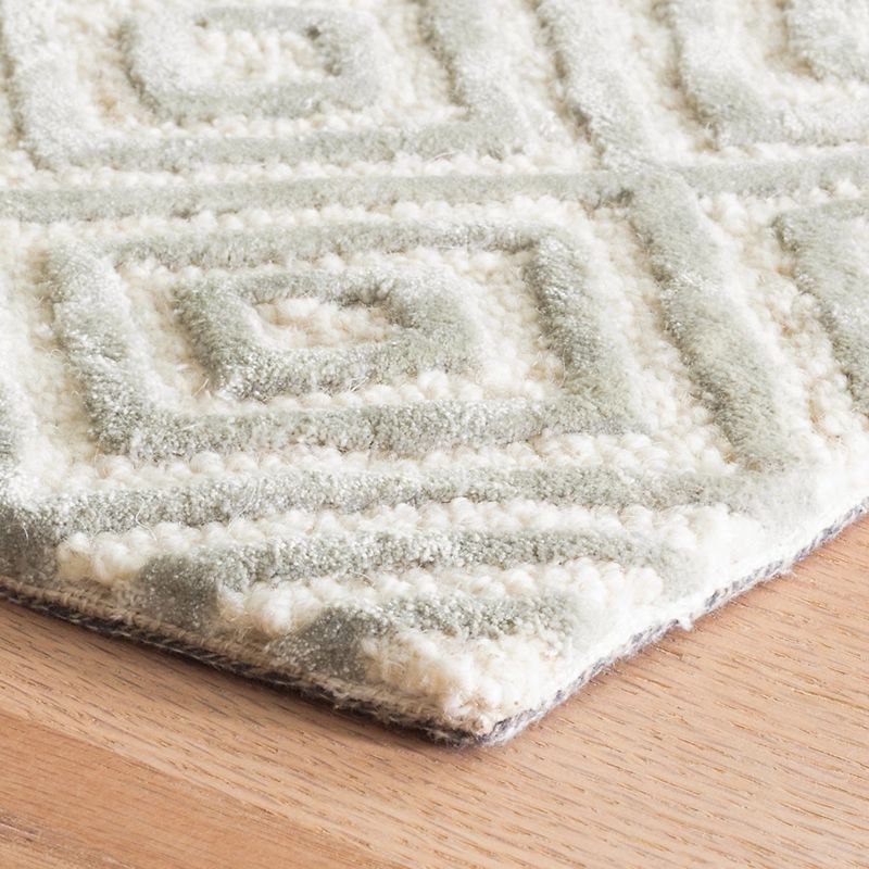 Cut Diamond Ocean Hand Tufted Wool/Viscose Rug | Annie Selke