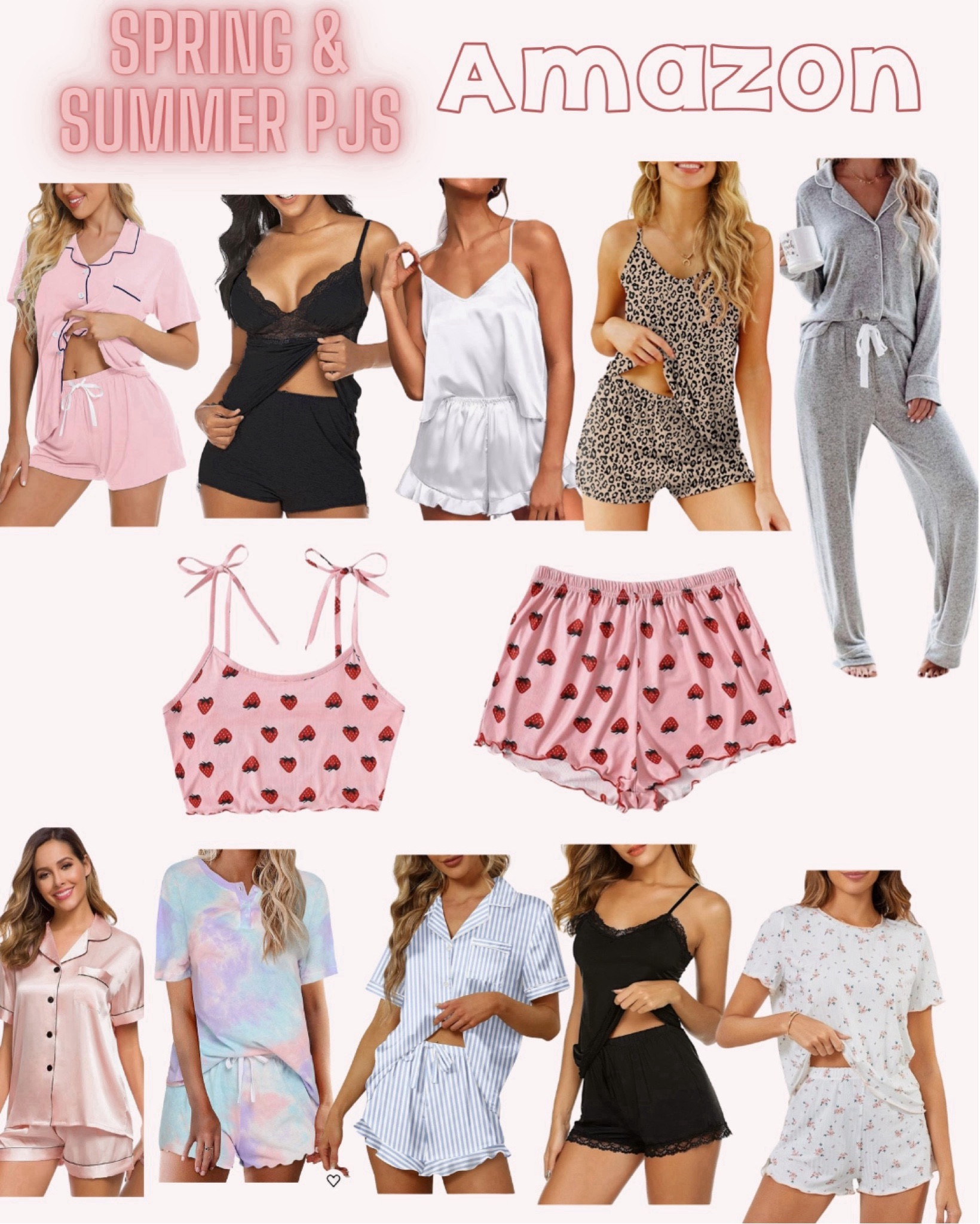 Spring and summer pajama sets from Amazon. Shorts pajama sets. Cozy pajamas. Comfy pajamas. Sexy pajamas. Pajama sets under $45

#LTKStyleTip #LTKFindsUnder50 #LTKTravel