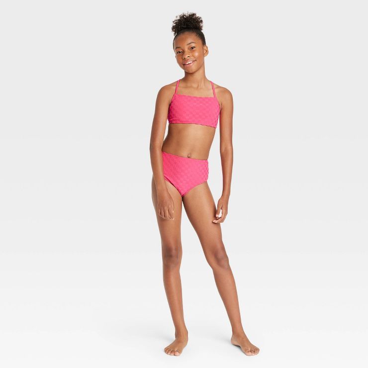 Girls' 2pc Terry Darling Bikini Set - art class™ Pink | Target