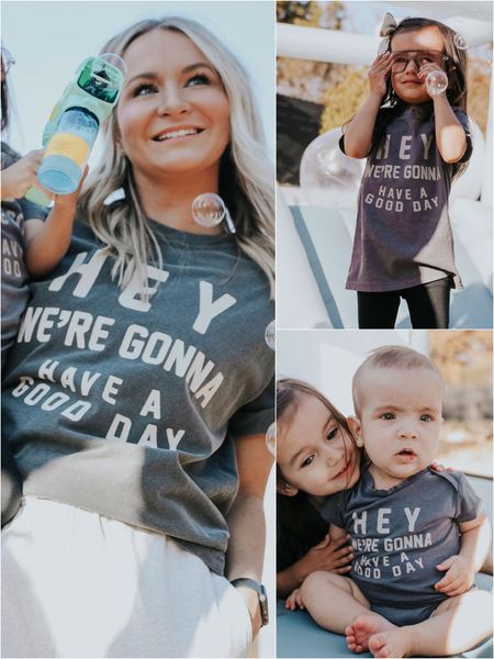 Hey! We’re gonna have a good day! Available in adult, toddler and baby sizes!  #riffraffminime 

#LTKbump #LTKfamily #LTKbaby