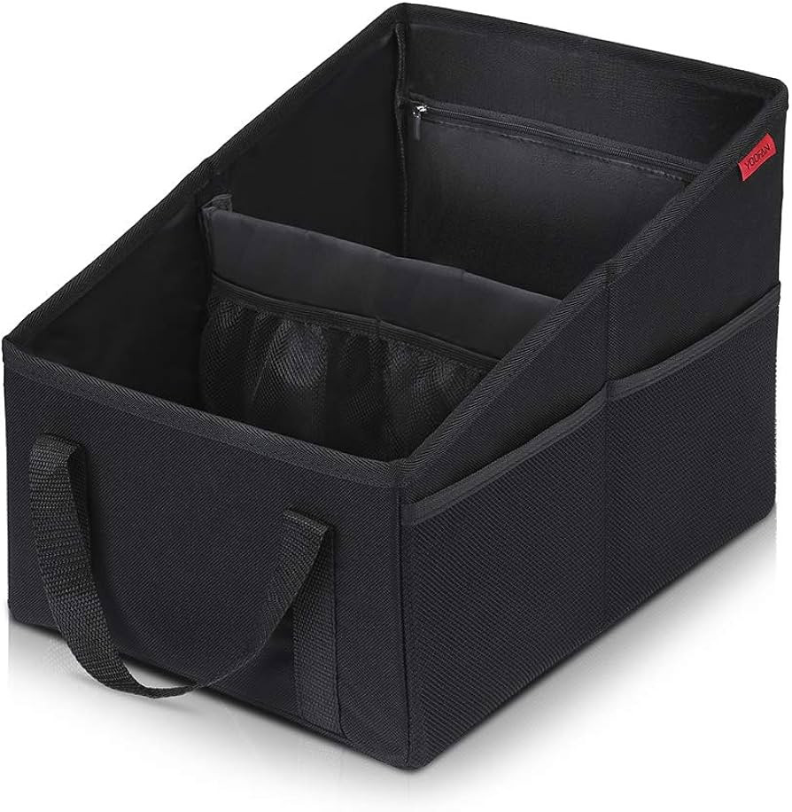 Amazon.com: YOOFAN Car Seat Organizer - Passenger Seat Organizer, Collapsible Small Car Seat Storage Organizer for Console Front/Back, Automotive Backseat Organizer with Belt 4 Cup Holders for Kids Accessories : Automotive | Amazon (US)