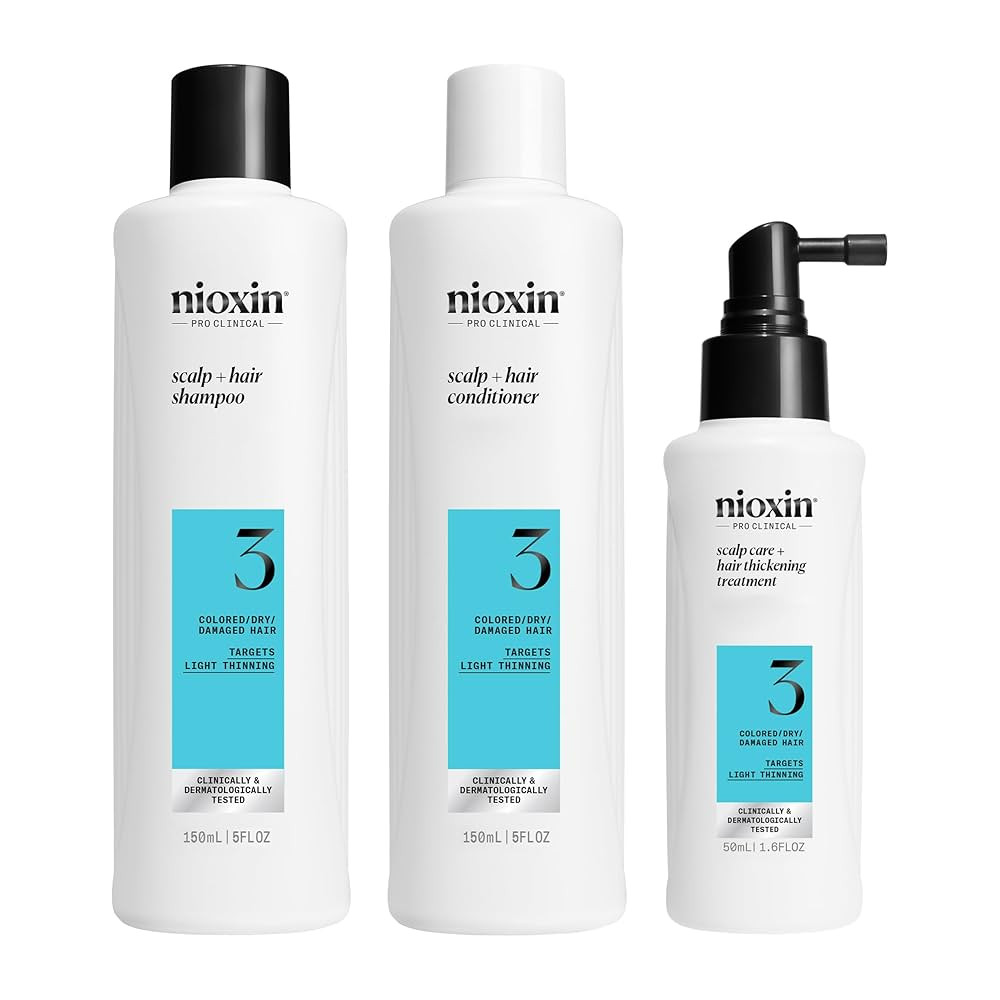 Nioxin Scalp + Hair Thickening System Kits | For Natural, Colored, & Damaged Hair with Light to P... | Amazon (US)