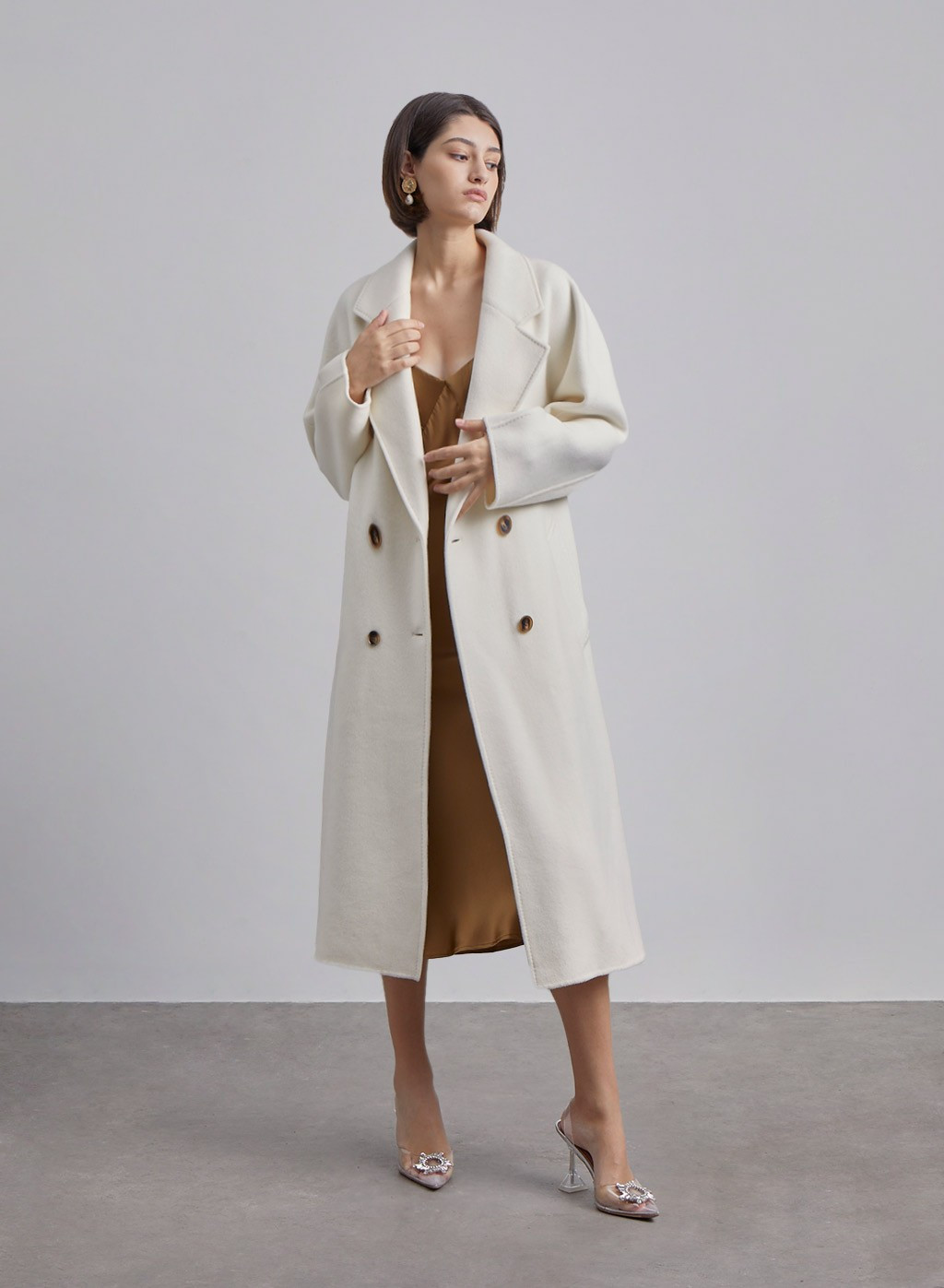 Double Breasted Vintage Wool Coat | Silk Maison