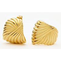 Ripple Stud Earrings | 18ct Gold Plated | Missoma UK