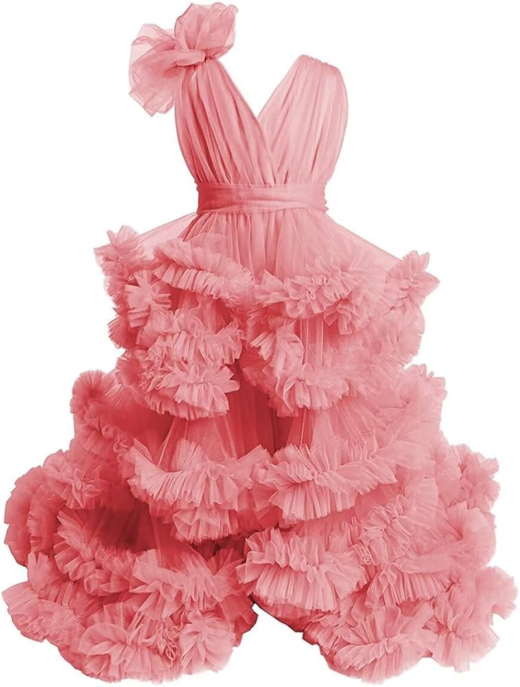 Tulle Flower Girls Dresses for Wedding 2026 V-Neck Princess Prom Dress for Kids Toddler Birthday ... | Amazon (US)